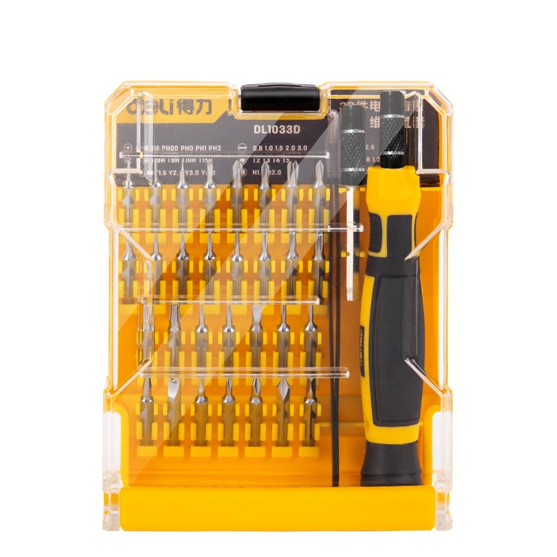 پیچ گوشتی دلی مدل DL1033D مجموعه 33 عددی