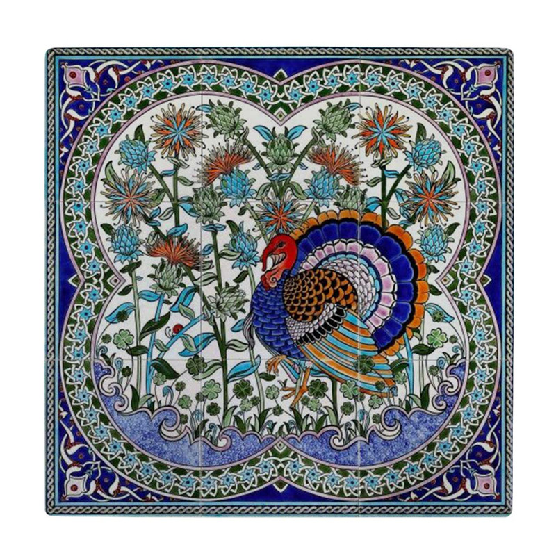 زیر لیوانی طرح نقوش هندسی و نقش بوقلمون کد    4046236_2505