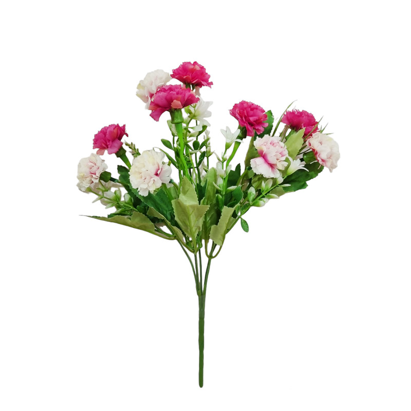 گل مصنوعی مدل بوته گل میخک مینیاتور 10گل