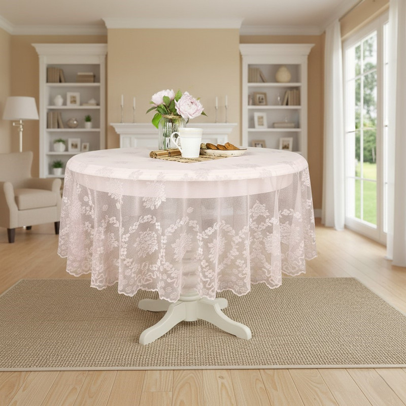رومیزی انگلیش هوم مدل New Rose Branch سایز 180x180 سانتی‌متر