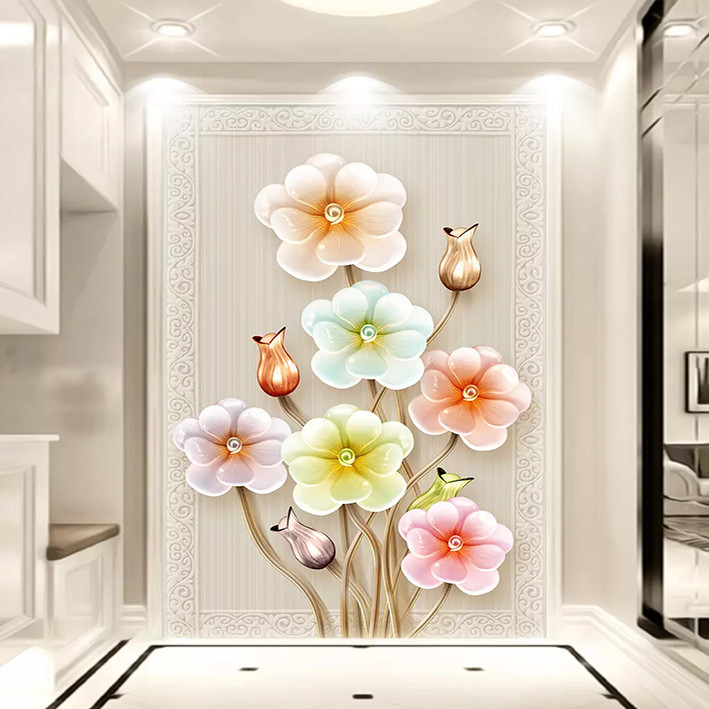 پوستر دیواری سه بعدی مدل شاخه گل DRVF1073