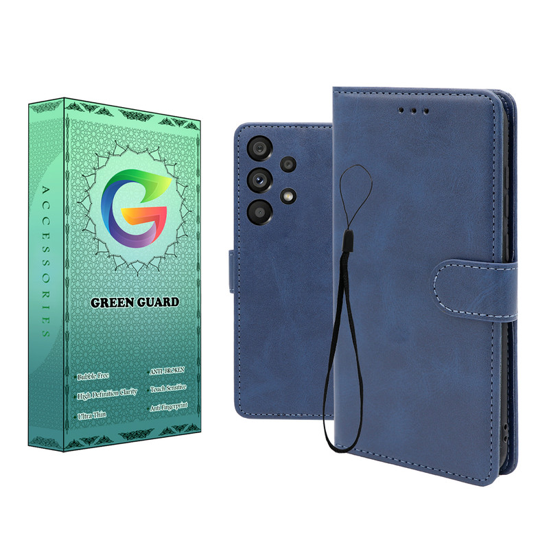 کیف کلاسوری گرین گارد طرح چرمی مدل Landing مناسب برای گوشی موبایل سامسونگ Galaxy A73 به همراه بند آویز