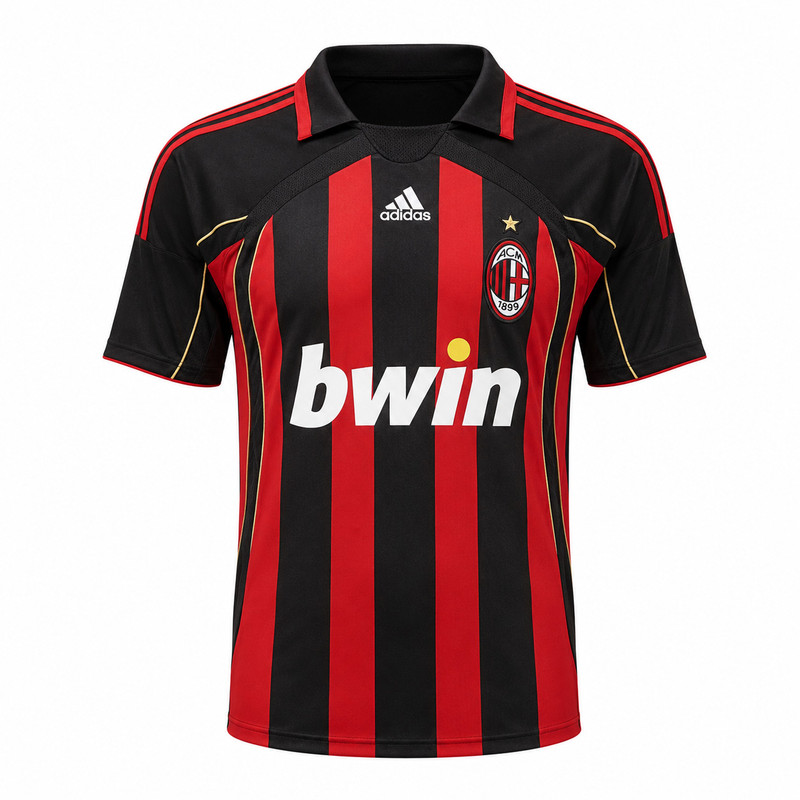 پولوشرت آستین کوتاه ورزشی مردانه مدل کیت اول آث میلان 2007-2006 - 02